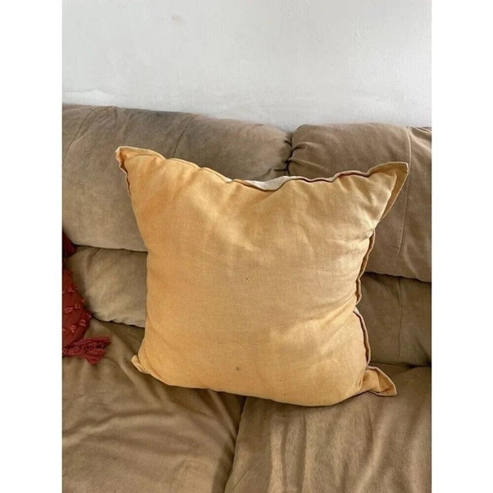 Large Neutral Dual-Tone Throw Pillow